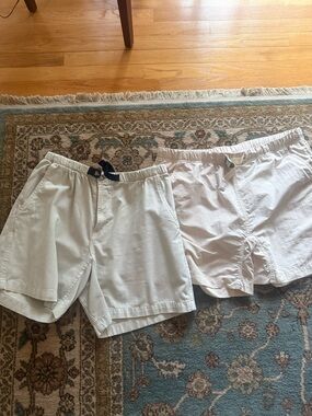 Women's Light Beige Athletic Shorts with Elastic Waist and Drawcord